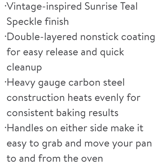 ❤️ New Pioneer Woman Sunrise Teal Speckle Round Cake Pan - Picture 4 of 6